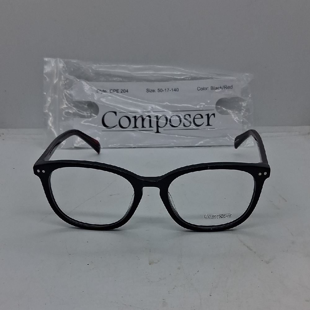 NWT Rxable Composer CPE204 Black and Red Unisex Eyeglass Frames